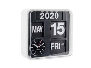 Table Clock: Mini Flip Clock - White