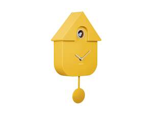 Cuckoo Clocks: Modern Cuckoo Clock - Bright Yellow