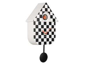 Cuckoo Clocks: Modern Cuckoo Clock - Checker Black