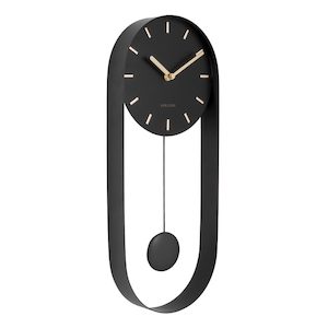 Wall Clock: Charm Pendulum Clock - Black [PRE-ORDER END OCT]