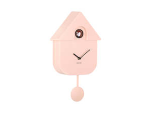 Pendulum Clocks: Modern Cuckoo Clock - Soft Pink [PRE-ORDER JULY]