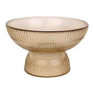 Present Time: Glass Posh Bowl - Large Sand