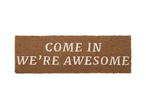 Come In Awesome Doormat - Natural/White