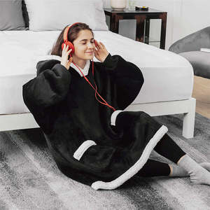 Clothing: Winter TV Hoodie Blanket Winter Warm Home Clothes Women Men Oversized Pullover With Pockets