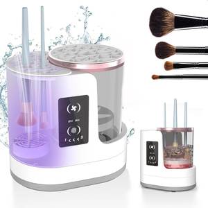 Health Beauty: Electric Makeup Brush Cleaner Rechargeable Makeup Brushes Cleaning Tool Automatic Makeup Brush Cleaning Stand Device