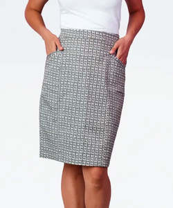 Skirts: Newport Kane Printed Skirt - Khaki/Sand