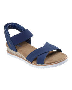 Sandals: Skechers Desert Kiss - Golden Lily Navy