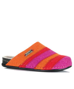 Slippers: Hannah Felt Wool Dr Feet Slipper Fuxia Multi