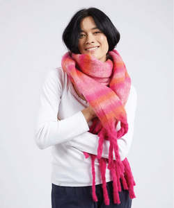 Scarfs: Elm Sunrise Scarf - Pink Check