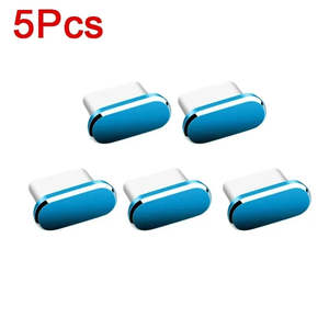 android: Metal Type-C Dust Plugs for Smartphones (5 Pack)