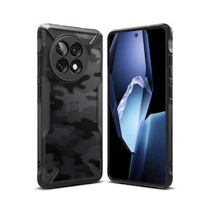 Mobile Phone Cases: Oneplus 13R Fusion X Design Camo Black Case by Ringke