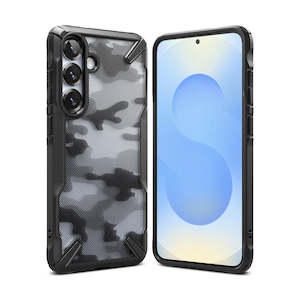 Mobile Phone Cases: Galaxy S25 Fusion X Design Camo Black Case by Ringke