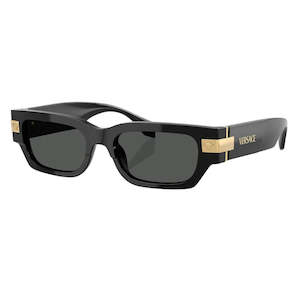Versace VE4465 GB1/87 Sunglasses - Black Frame, Dark Grey Lens