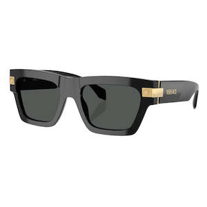 Versace VE4464 GB1/87 Sunglasses - Black Frame, Dark Grey Lens