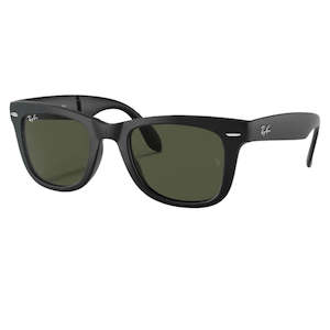 Ray-Ban Folding Wayfarer RB4105 601S 50 - Black Frame with Green Lens