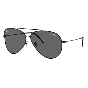Ray-Ban Aviator Reverse RBR0101S 002/GR 62 - Black Frame, Dark Grey Lens