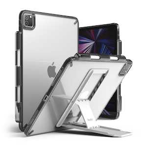 Ipads Cases: iPad Pro (11") 2021 Fusion Smoke Black Case with Stand By Ringke