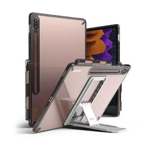 Galaxy Tab S7+ / S8+ Fusion Smoke Black Case with Stand By Ringke