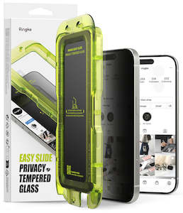 Mobile Phone Accessories: iPhone 17 Easy Slide Privacy Glass 2 Pack by Ringke