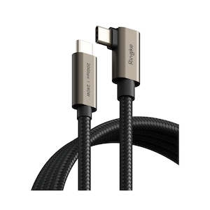 Mobile Phone Usb Cables: USB 3.2 Gen 2x2 USB-C 90 Degree Cable 2M by Ringke