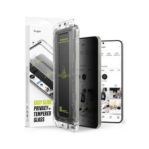 Mobile Phone Screen Protectors: Galaxy S25 Screen Protector Easy Slide Privacy Tempered Glass 2 pack