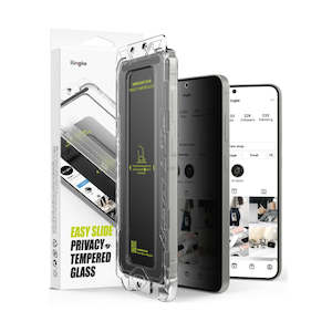 Galaxy S25 Plus Screen Protector Easy Slide Privacy Tempered Glass 2 pack