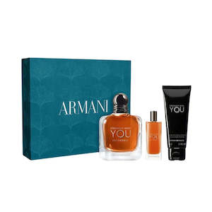 Perfume Giftset: Emporio Armani Stronger with You Intensely 100ml 3 Piece Gift Set