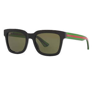 Gucci GG0001SN 002 Men’s Sunglasses - Black Frame, Green Lenses