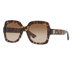 Gucci GG1337S 003 Women’s Sunglasses - Havana Frame, Brown Lenses