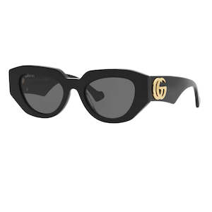 Gucci Sunglasses: Gucci GG1421S 001 Women’s Sunglasses - Black Frame, Grey Lenses