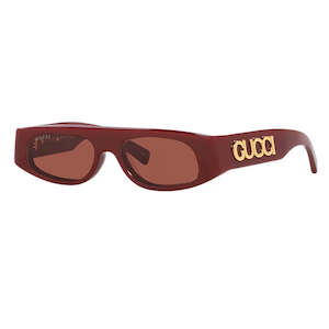 Gucci Sunglasses: Gucci GG1771S 003 Women’s Sunglasses - Burgundy Frame, Brown Lenses