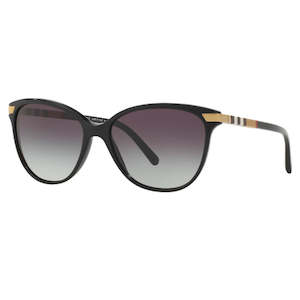 Burberry BE4216 30018G Women’s Sunglasses - Black Cat Eye, Grey Gradient Lenses