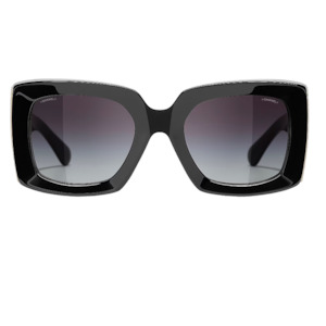Chanel Sunglasses: Chanel CH5435 Rectangle Sunglasses for Women Black & Gold