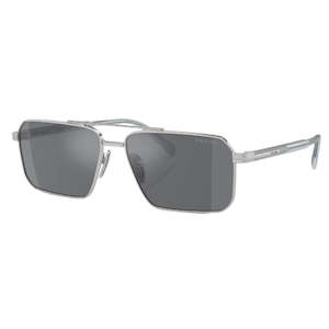 Prada PR A57S 1BC175 - Silver Frame Dark Grey Lenses
