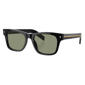 Prada PR A17S 16K20G - Black Frame Polarized Green Lenses