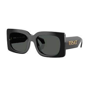 Versace Sunglasses: Versace VE4496U Sunglasses – Black Frame, Grey Lens