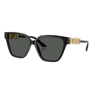 Versace Sunglasses: Versace VE4471B GB1/87 Sunglasses - Black Frame, Dark Grey Lens