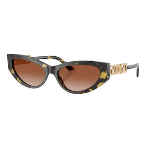 Versace VE4470B 547013 Sunglasses - Havana Frame, Brown Gradient