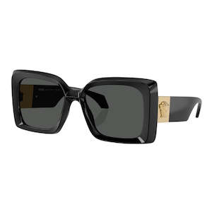 Versace VE4467U GB1/87 Sunglasses - Black Frame, Dark Grey Lens