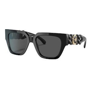 Versace VE4409 GB1/87 Sunglasses - Black Frame, Dark Grey Lens
