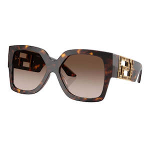 Versace VE4402 108/13 Sunglasses - Havana Frame, Brown Gradient Lens