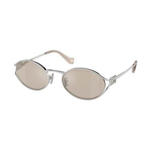 Miu Miu Sunglasses: Miu Miu MU 52YS 1BC10F Women’s Sunglasses – Silver, Pale Gold Gradient Lenses