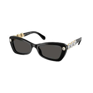 Swarovski SK6033 100187 Women’s Sunglasses – Black, Dark Grey Lenses
