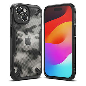 Ringke Iphone 15 Series Cases Accessories: iPhone 15 Case 6.1" Fusion-X Camo-Black By Ringke