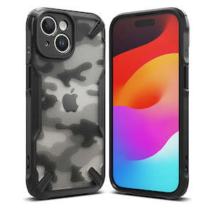 Ringke Iphone 15 Series Cases Accessories: iPhone 15 Plus Case 6.7" Fusion-X Camo-Black By Ringke