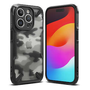 Ringke Iphone 15 Series Cases Accessories: iPhone 15 Pro Max Case 6.7" Fusion-X Camo-Black By Ringke