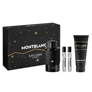 Mens Perfume: Mont Blanc Explorer Extreme Parfum 100ml 4pc Gift Set for Men