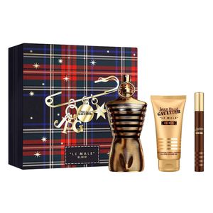 Perfume Gift Sets: Jean Paul Gaultier Le Male Elixir Parfum 125ml 3 Piece Gift Set