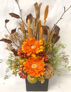 Dried Flower Arrangement: Autumn Orange Arrangement