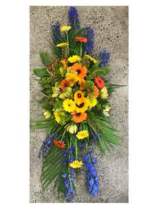 Funeral Flowers: Bright Casket Spray